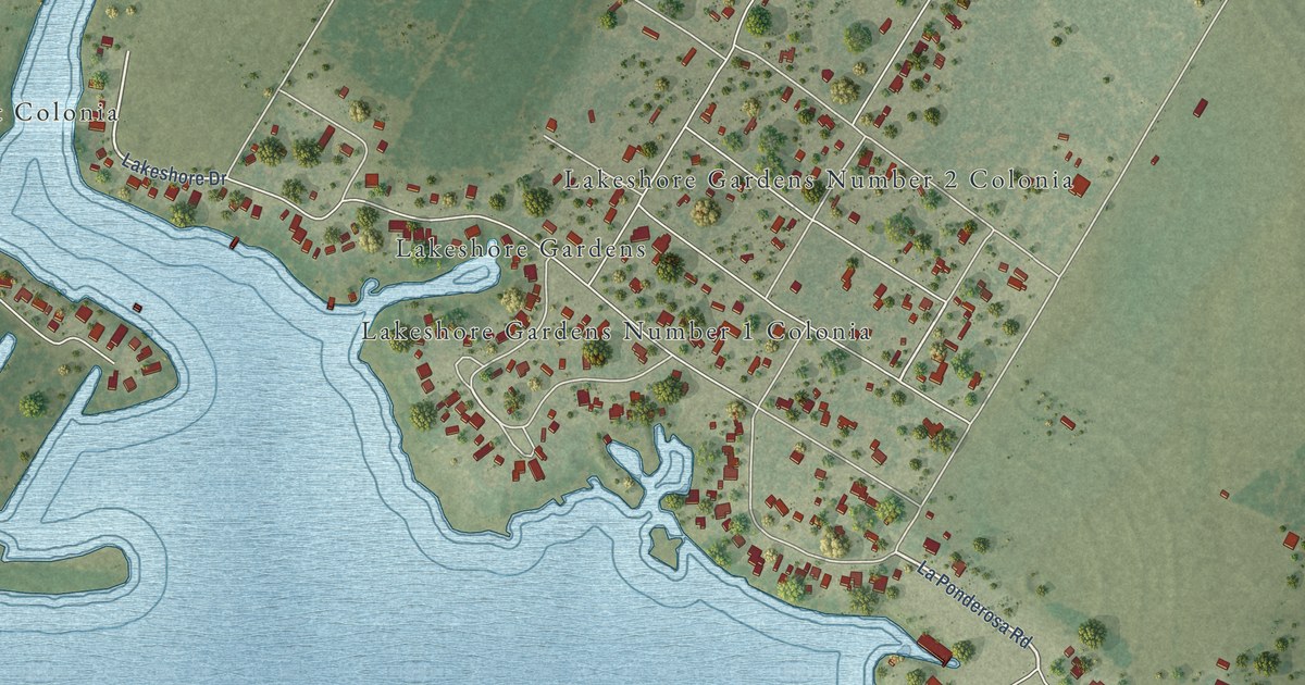 Map of Lakeshore Gardens-Hidden Acres, Texas in 2026
