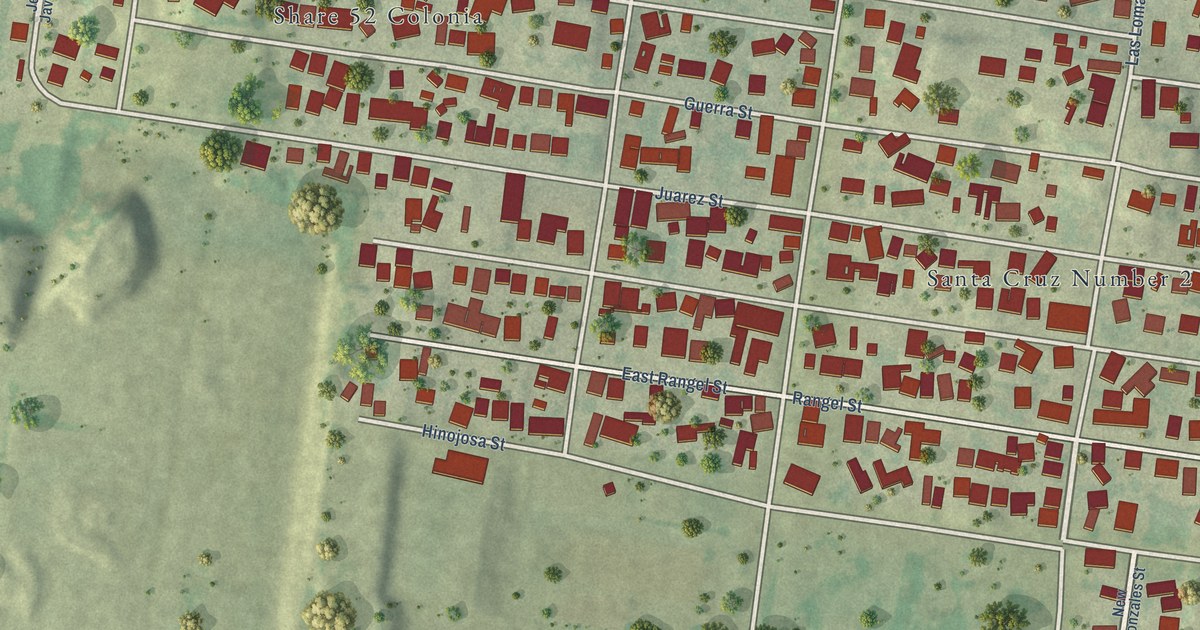 Map of Las Lomas, Texas in 2026