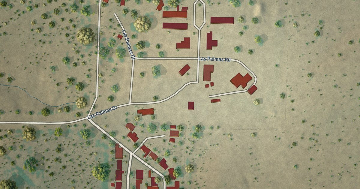 Map of Las Palmas, Texas in 2026