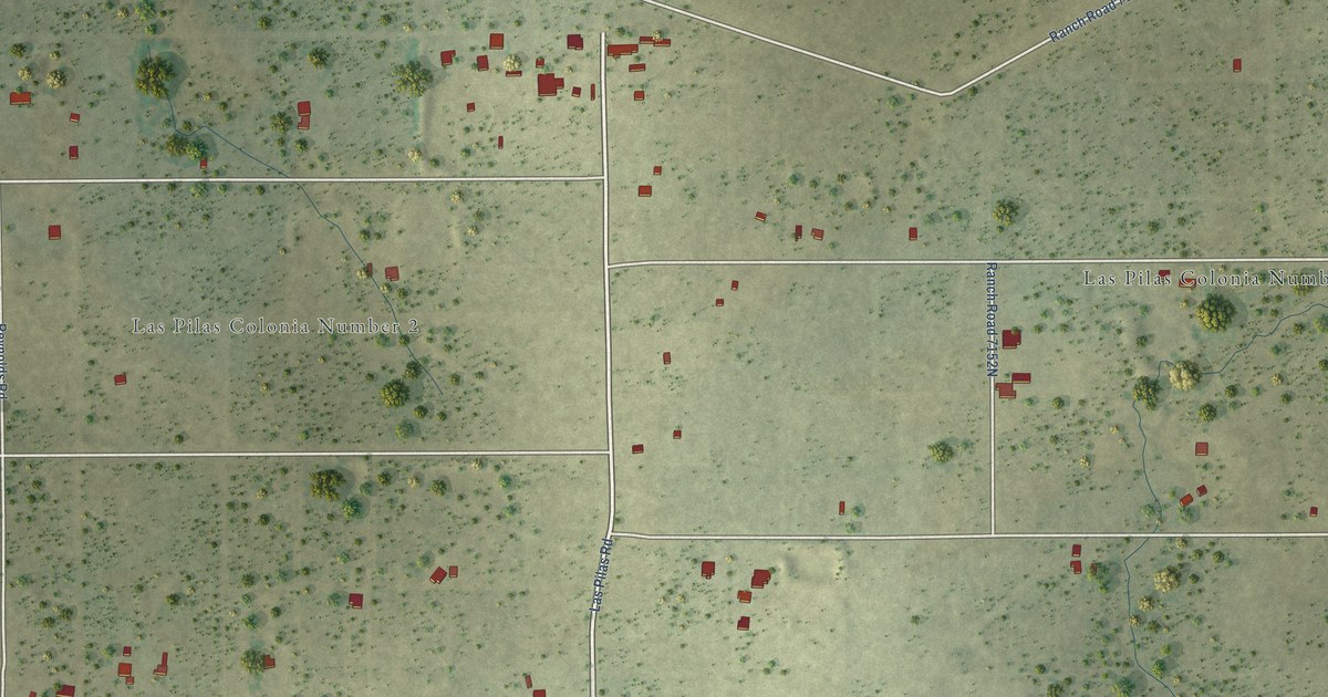 Map of Las Pilas, Texas in 2026