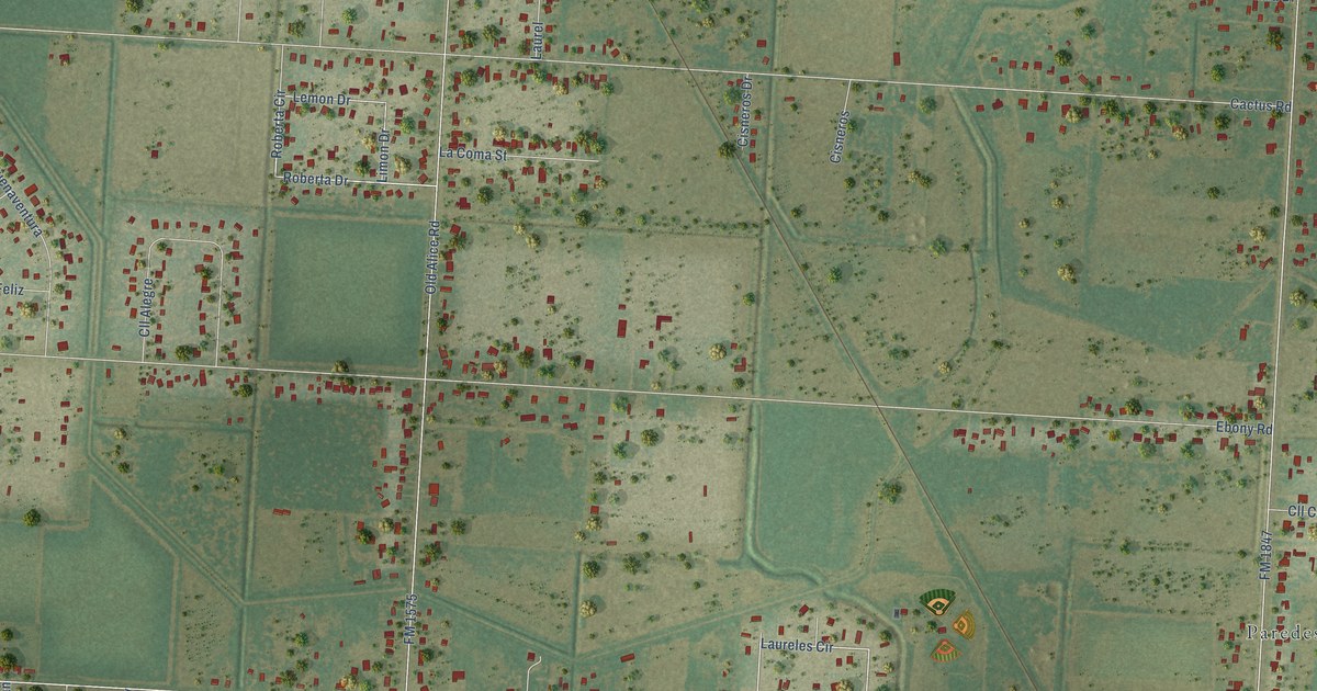 Map of Laureles, Texas in 2026