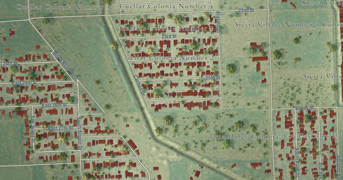 Map of Llano Grande, Texas in 2026
