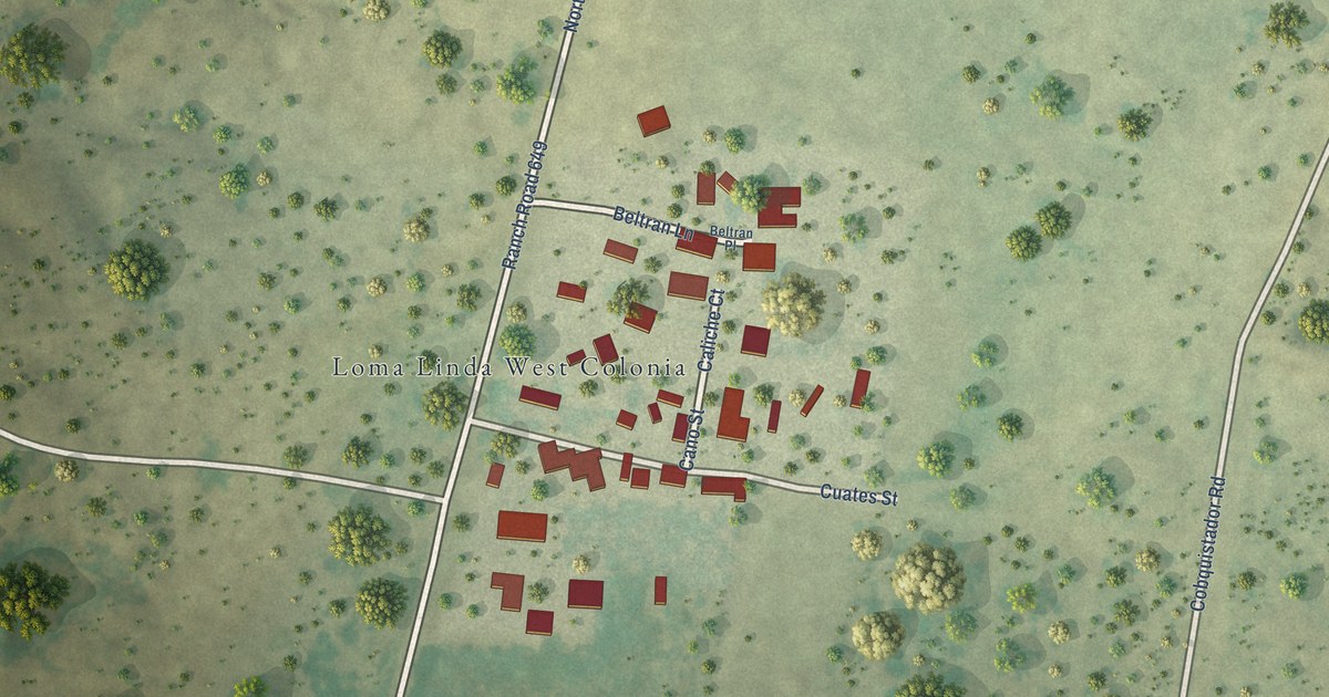 Map of Loma Linda West, Texas in 2026