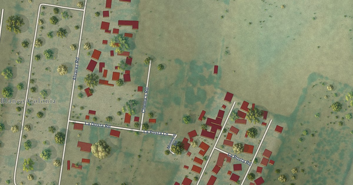 Map of Los Alvarez, Texas in 2026