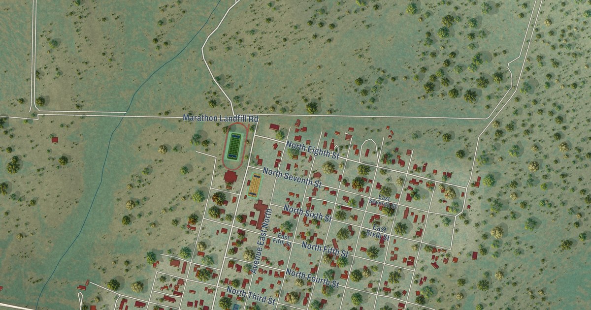 Map of Marathon, Texas in 2026