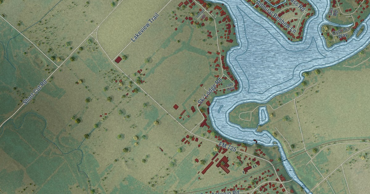 Map of McQueeney, Texas in 2026