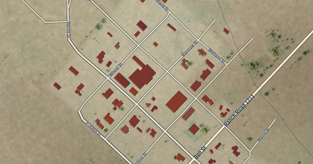 Map of Mentone, Texas in 2026