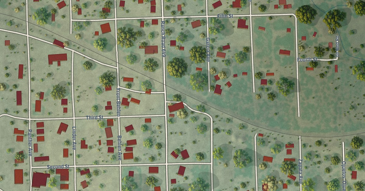 Map of Mirando City, Texas in 2026