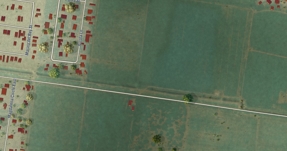 Map of Muniz, Texas in 2026
