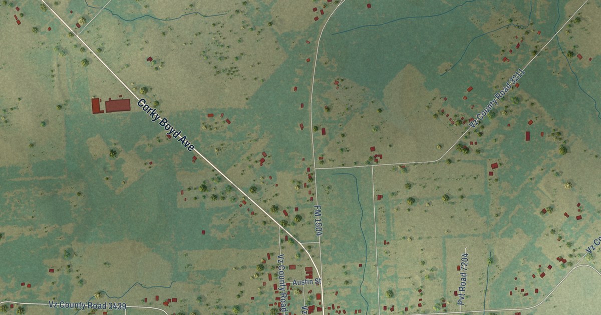 Map of Myrtle Springs, Texas in 2026