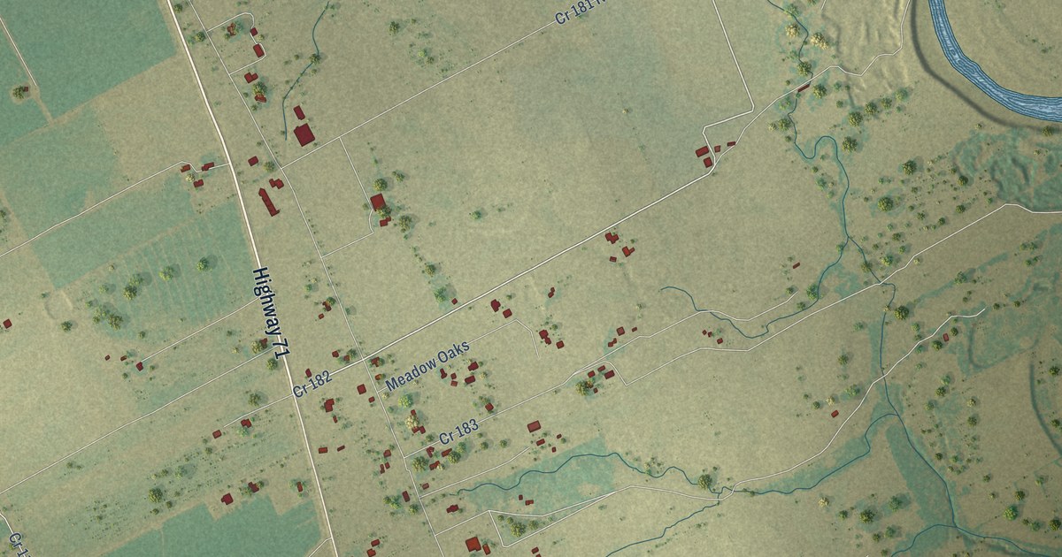Map of Nada, Texas in 2026