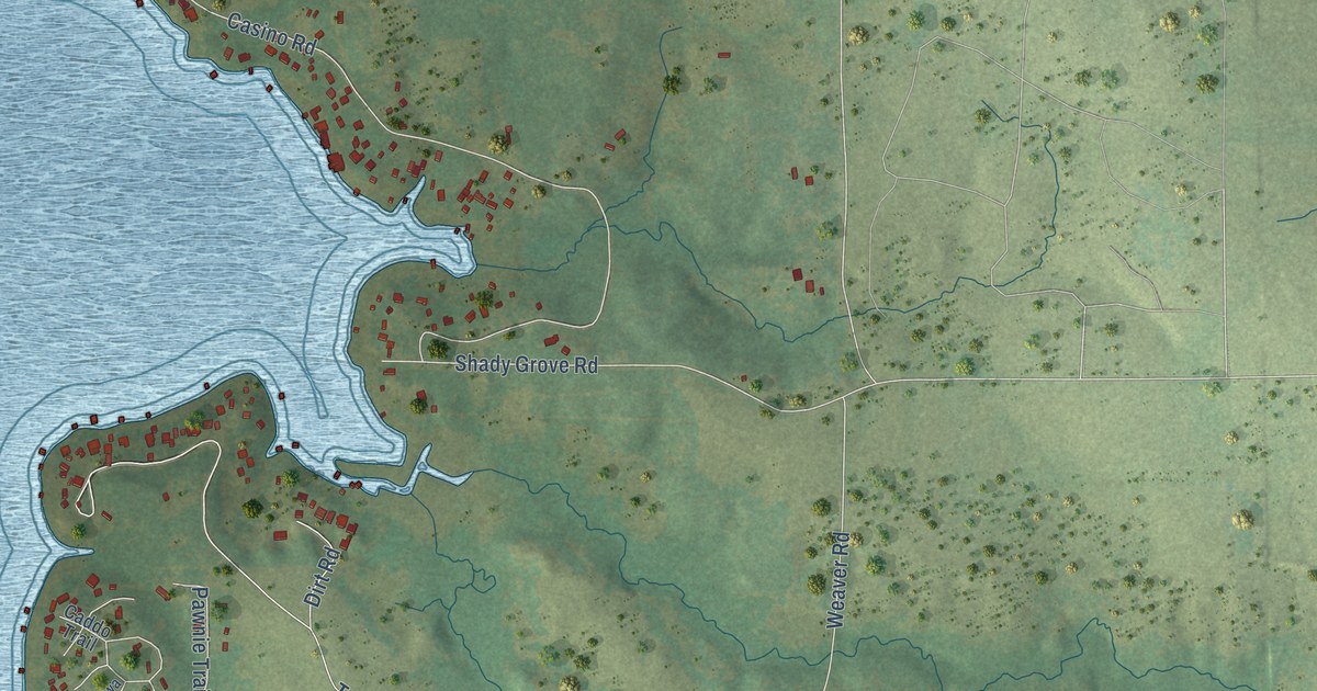 Map of Nocona Hills, Texas in 2026