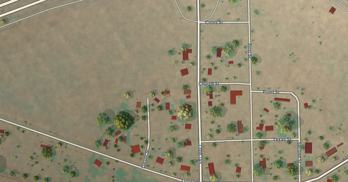 Map of Oklaunion, Texas in 2026