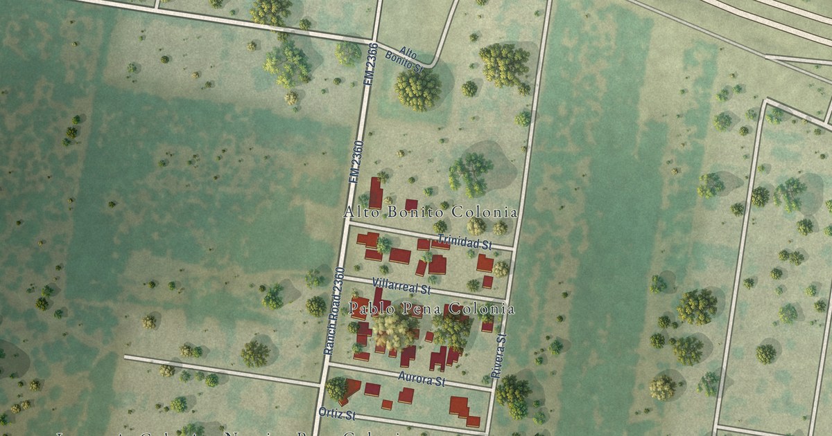 Map of Pablo Pena, Texas in 2026