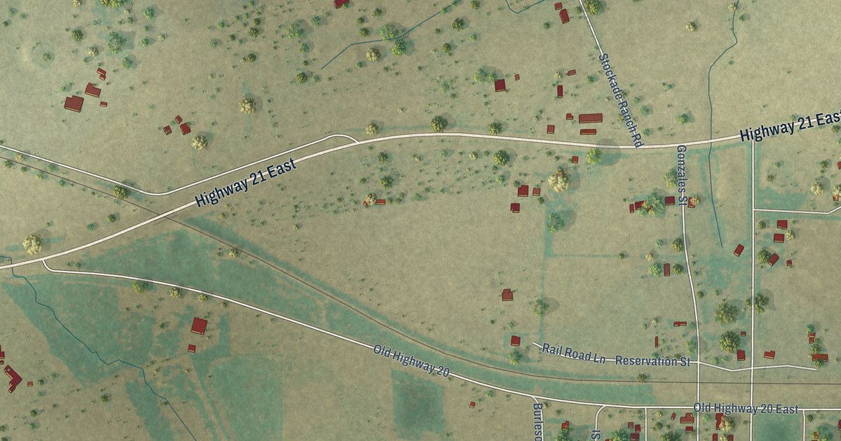 Map of Paige, Texas in 2026