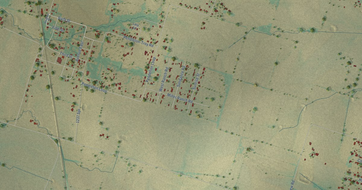 Map of Pendleton, Texas in 2026
