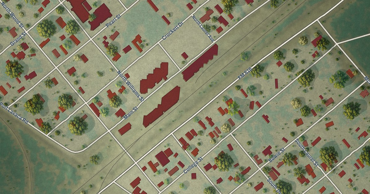 Map of Placedo, Texas in 2026