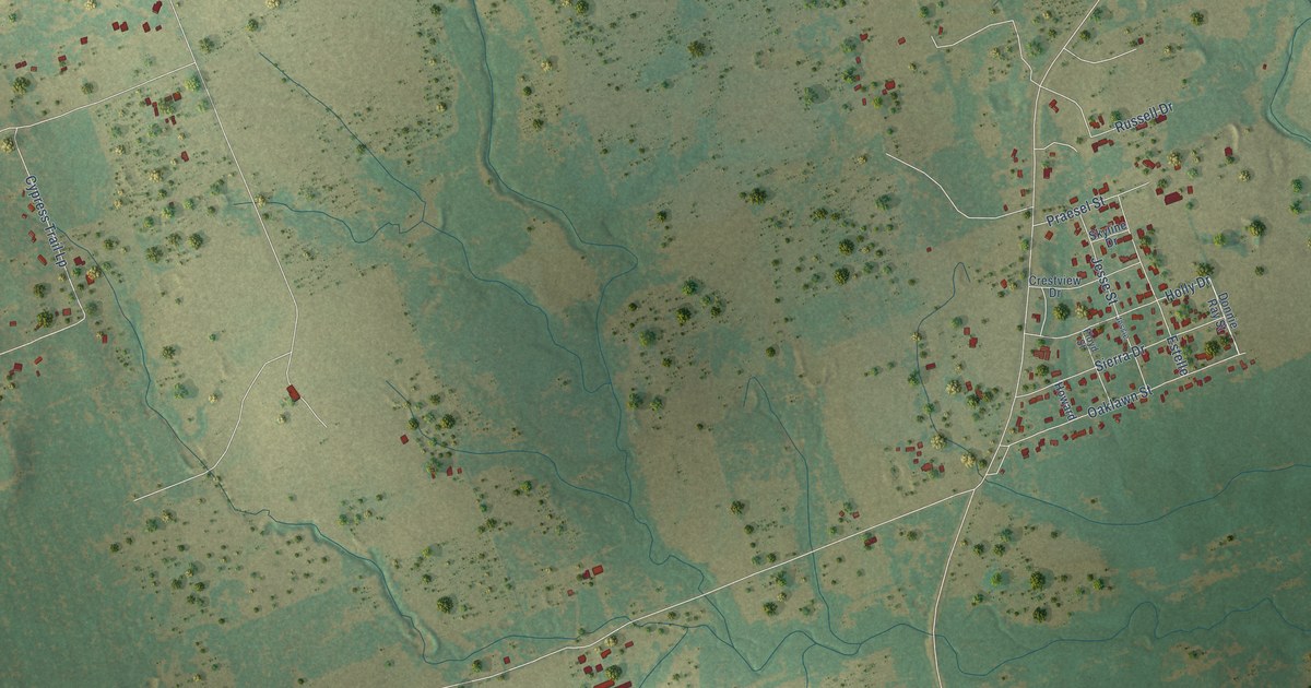 Map of Praesel, Texas in 2026
