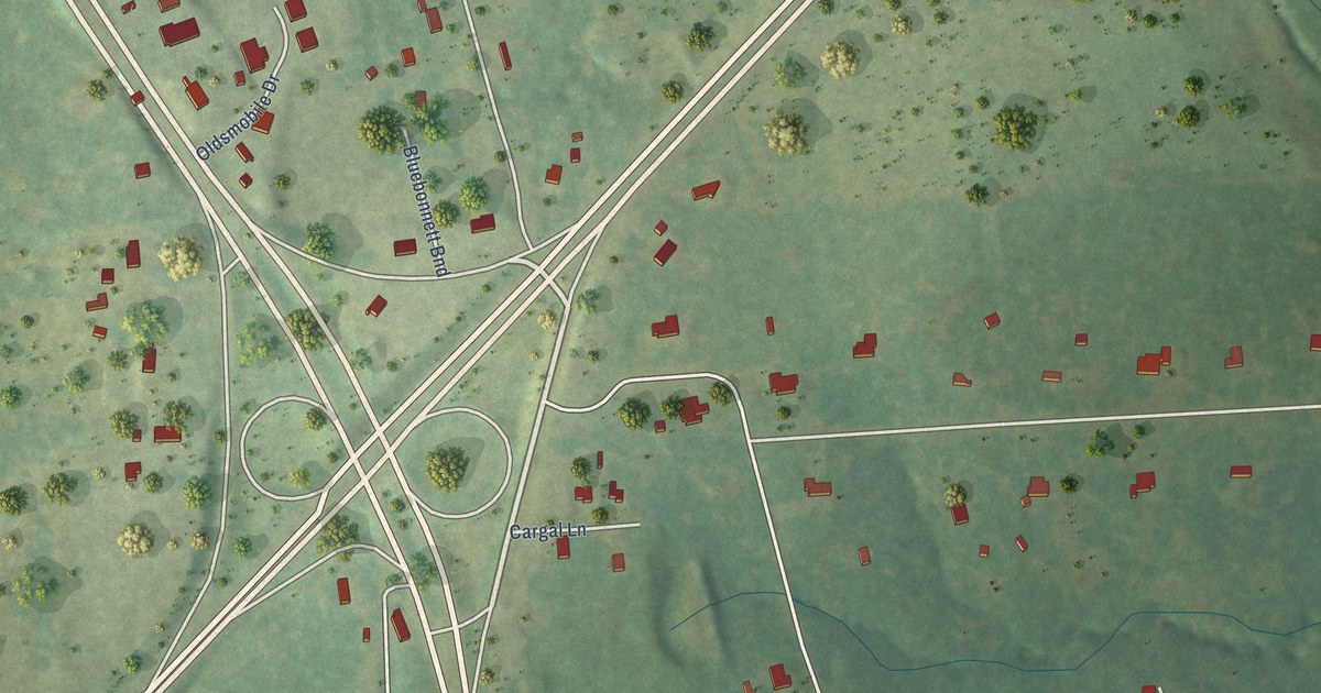 Map of Redfield, Texas in 2026