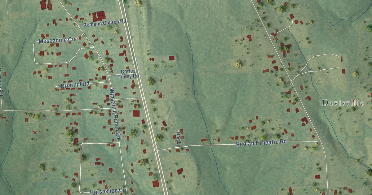 Map of Redland, Texas in 2026