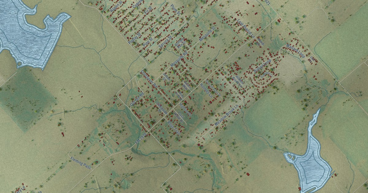 Map of Redwood, Texas in 2026