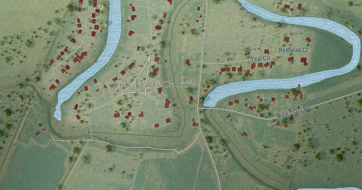 Map of Rice Tracts, Texas in 2026