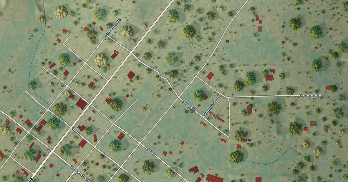 Map of Rochelle, Texas in 2026