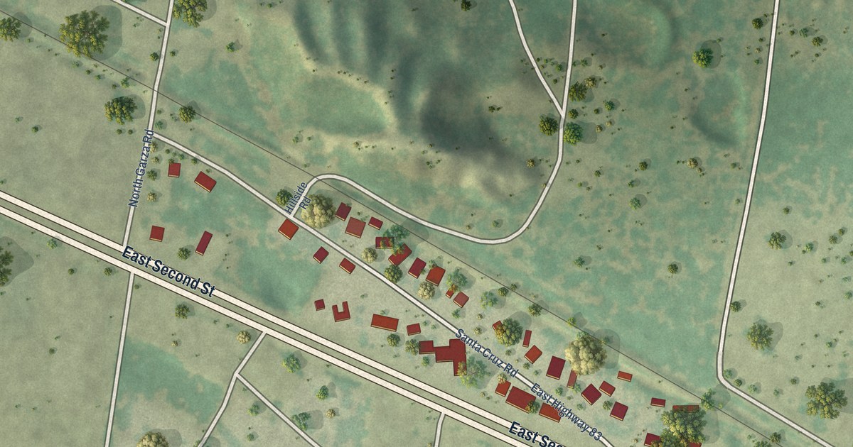 Map of Santa Cruz, Texas in 2026