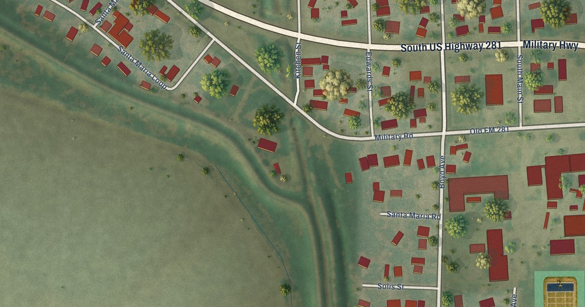 Map of Santa Maria, Texas in 2026