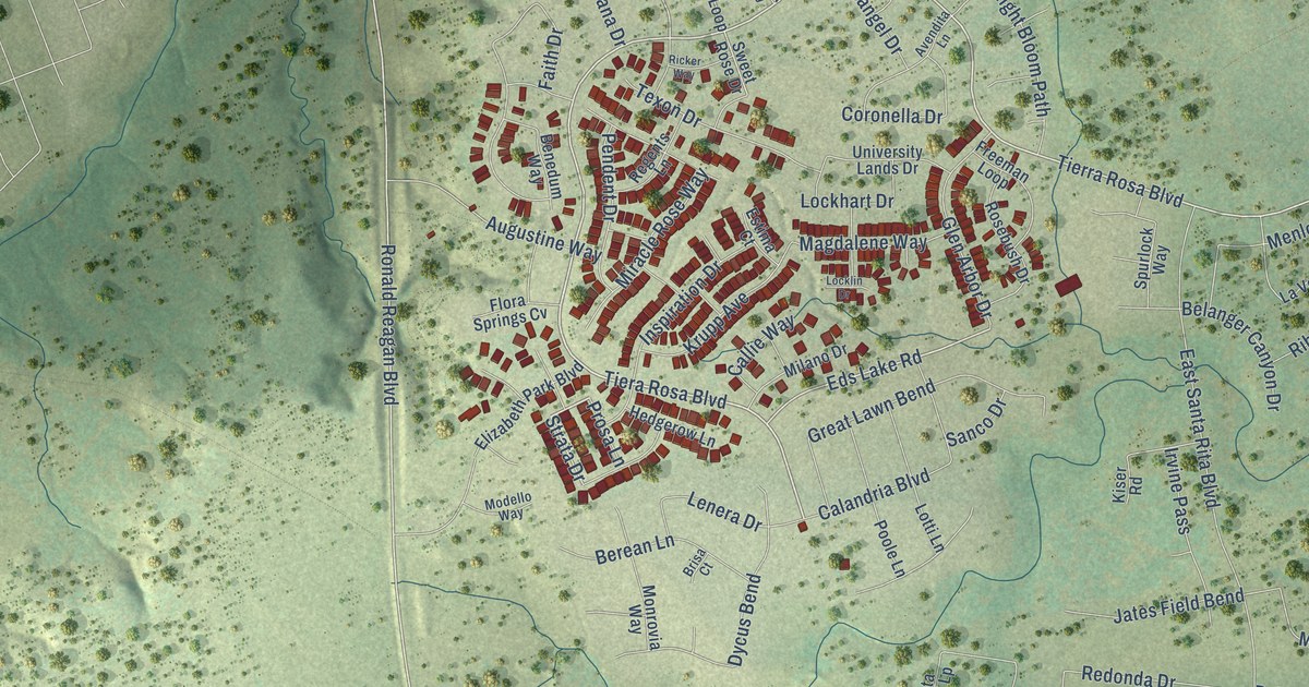 Map of Santa Rita Ranch, Texas in 2026