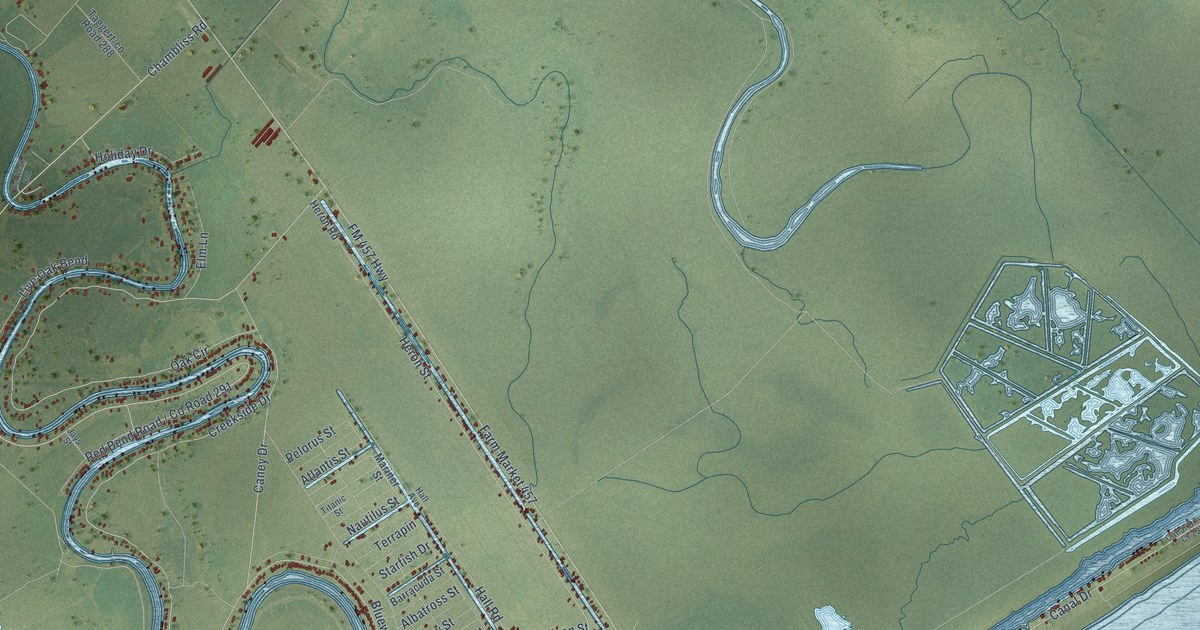 Map of Sargent, Texas in 2026