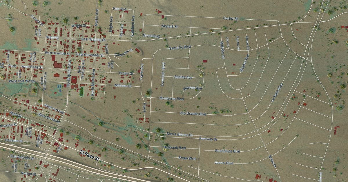 Map of Sierra Blanca, Texas in 2026