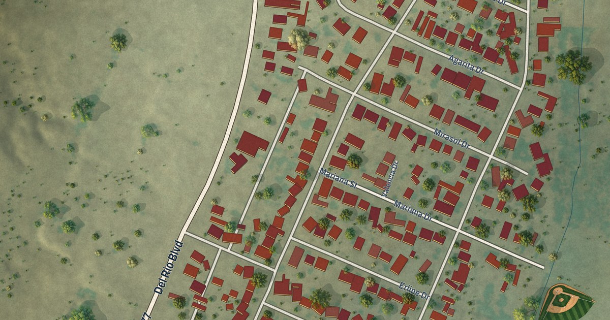 Map of Siesta Acres, Texas in 2026