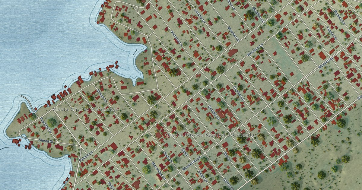 Map of Siesta Shores, Texas in 2026