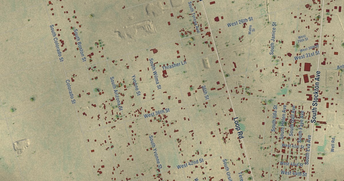 Map of Southwest Sandhill, Texas in 2026
