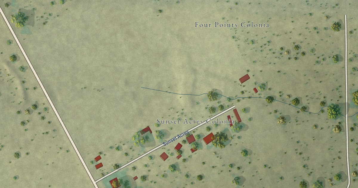 Detailed Map of Sunset Acres, Texas