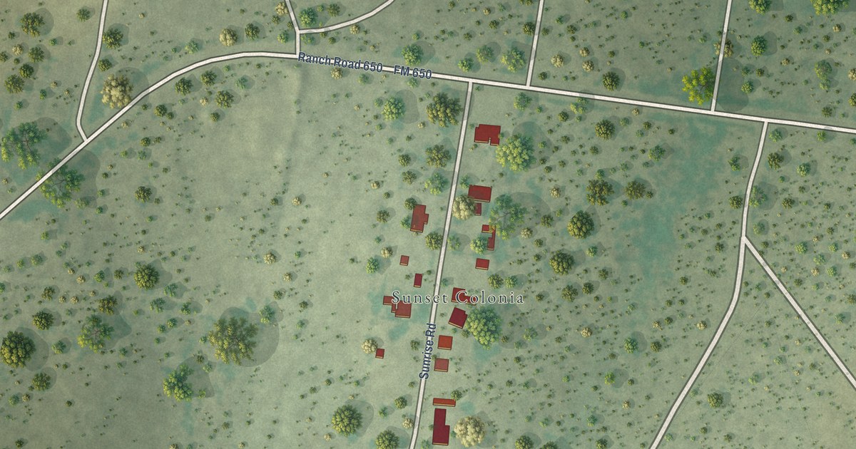 Map of Sunset, Texas in 2026