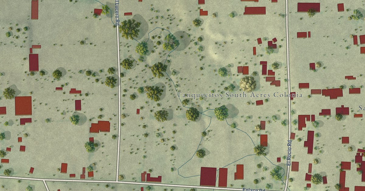 Map of Tanquecitos South Acres, Texas in 2026