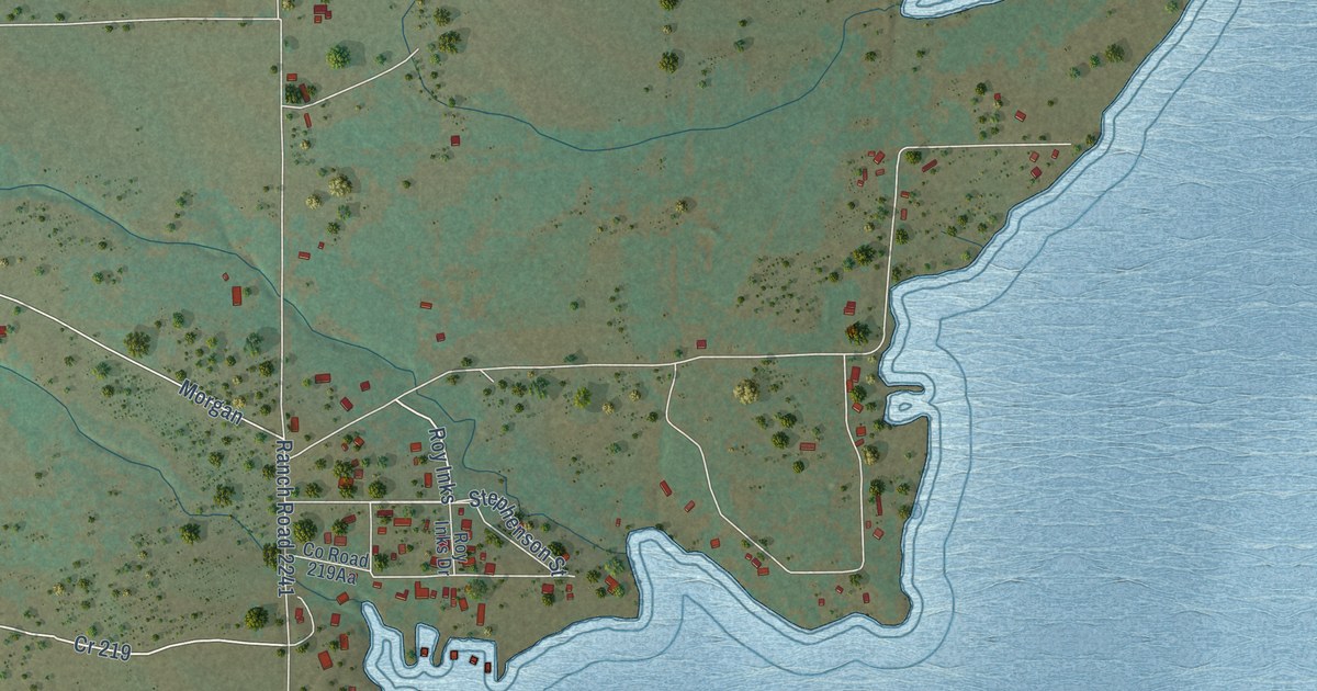 Map of Tow, Texas in 2026