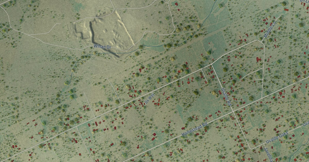 Map of Uvalde Estates, Texas in 2026