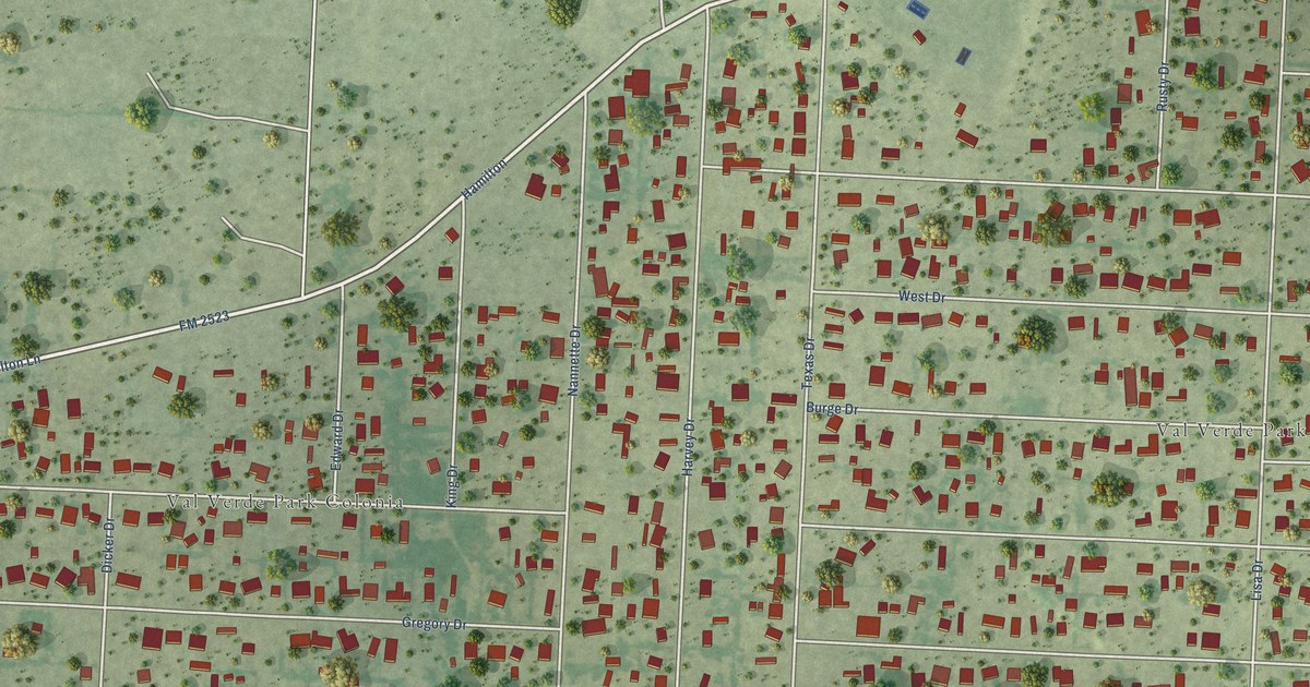 Map of Val Verde Park, Texas in 2026