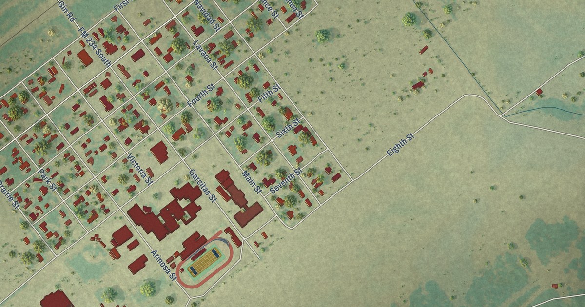 Map of Vanderbilt, Texas in 2026