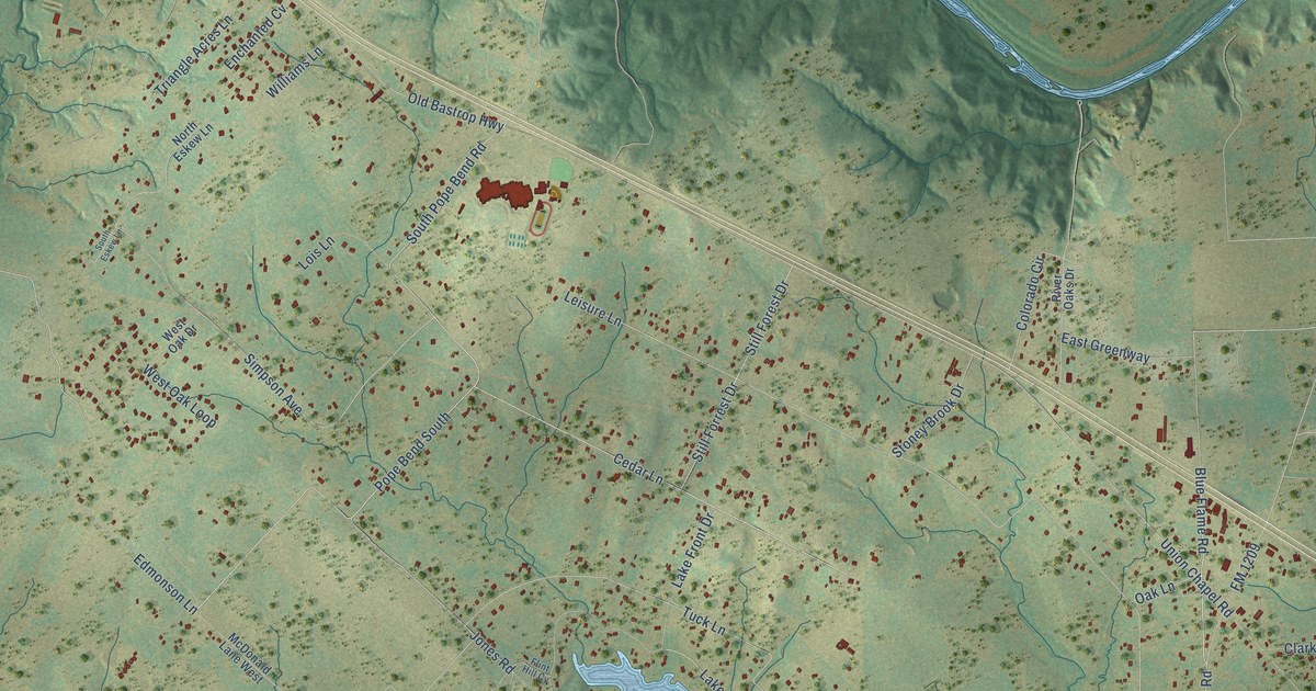 Map of Wyldwood, Texas in 2026