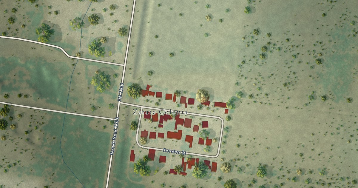 Map of Zarate, Texas in 2026