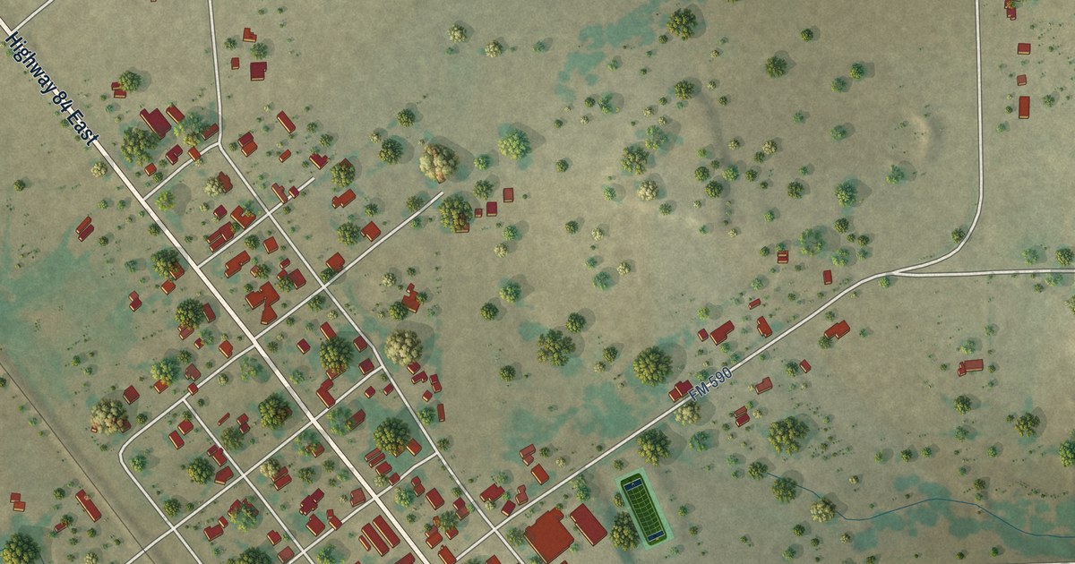 Map of Zephyr, Texas in 2026