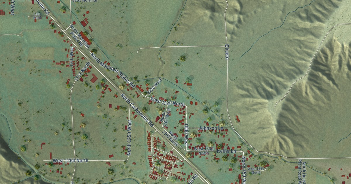 Map of Carbonville, Utah in 2026