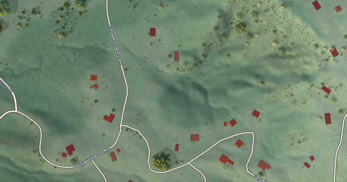 Map of Cedar Highlands, Utah in 2026