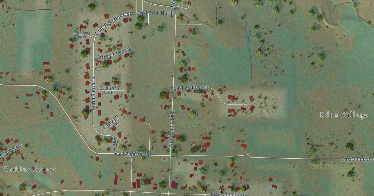 Map of Eden, Utah in 2026