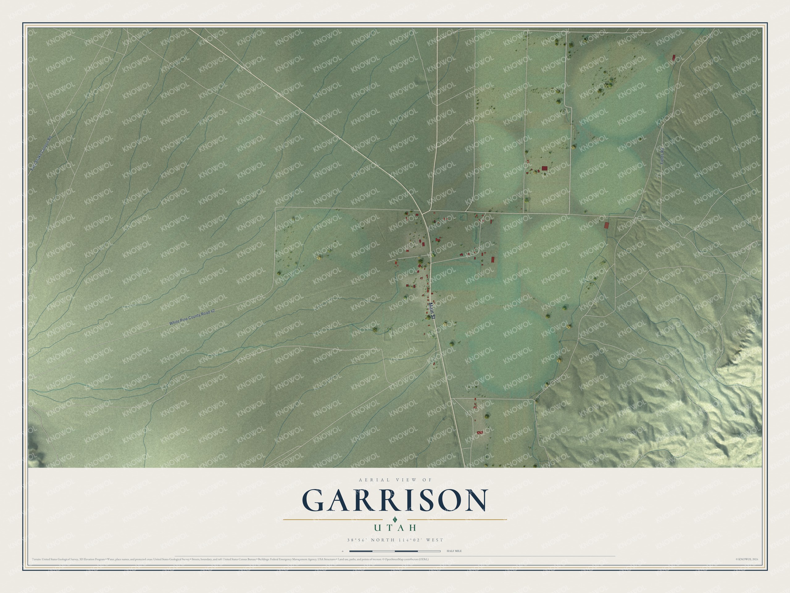 Watermarked full-map preview of Garrison, Utah