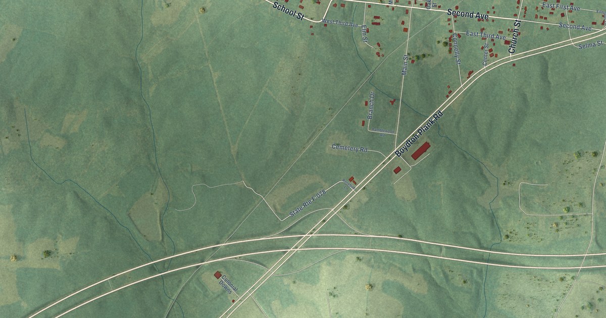 Map of Alberta, Virginia in 2026